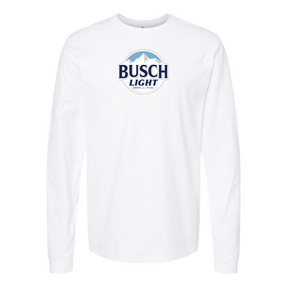 Men's Busch Light Logo Cotton Long Sleeve T-Shirt
