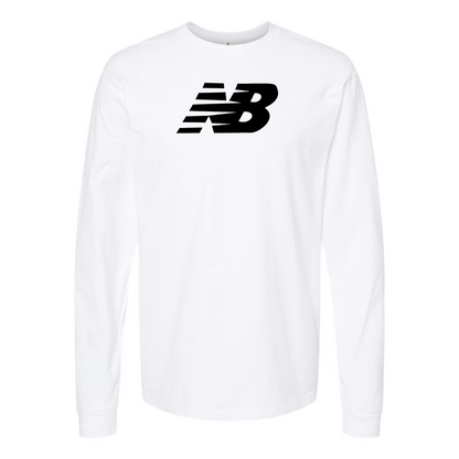 Men's New Balance Logo  Cotton Long Sleeve T-Shirt