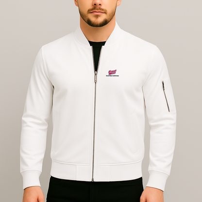 Men's Great West Conference Logo Lightweight Bomber Jacket Windbreaker Softshell Varsity Jacket Coat