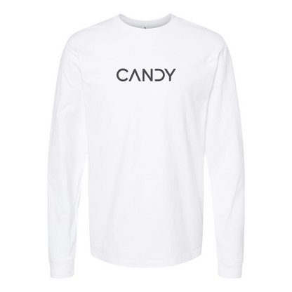 Men's Candy Logo Cotton Long Sleeve T-Shirt