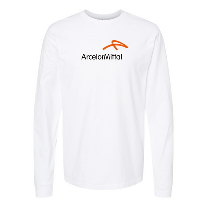 Men's Arcelormittal Logo Cotton Long Sleeve T-Shirt