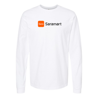 Men's Saramart Logo Cotton Long Sleeve T-Shirt