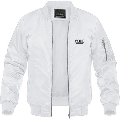Men's Yoins Logo Lightweight Bomber Jacket Windbreaker Softshell Varsity Jacket Coat