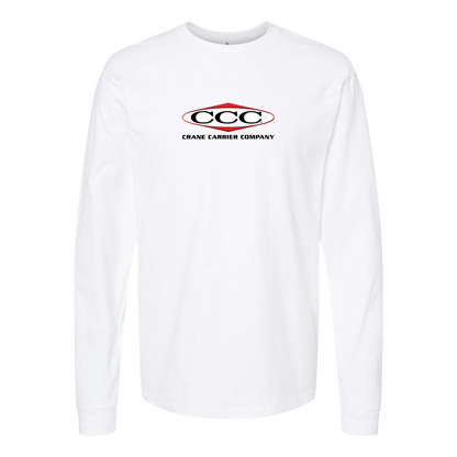 Men's Crane Carrier Company Logo Cotton Long Sleeve T-Shirt