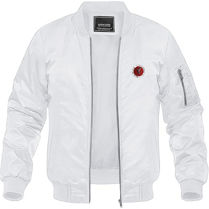Men's Corre La Licorne Logo Lightweight Bomber Jacket Windbreaker Softshell Varsity Jacket Coat