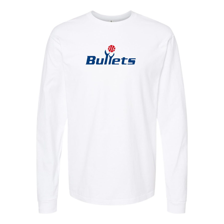 Men's Baltimore Bullets  Logo Cotton Long Sleeve T-Shirt