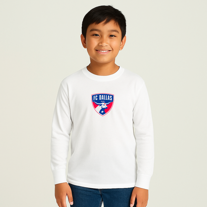 Youth FC Dallas Soccer Logo Cotton Long Sleeve T-Shirt