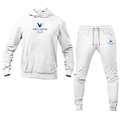 Men's Grey Goose Logo Hoodie Joggers Set
