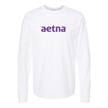 Men's Aetna Logo Cotton Long Sleeve T-Shirt