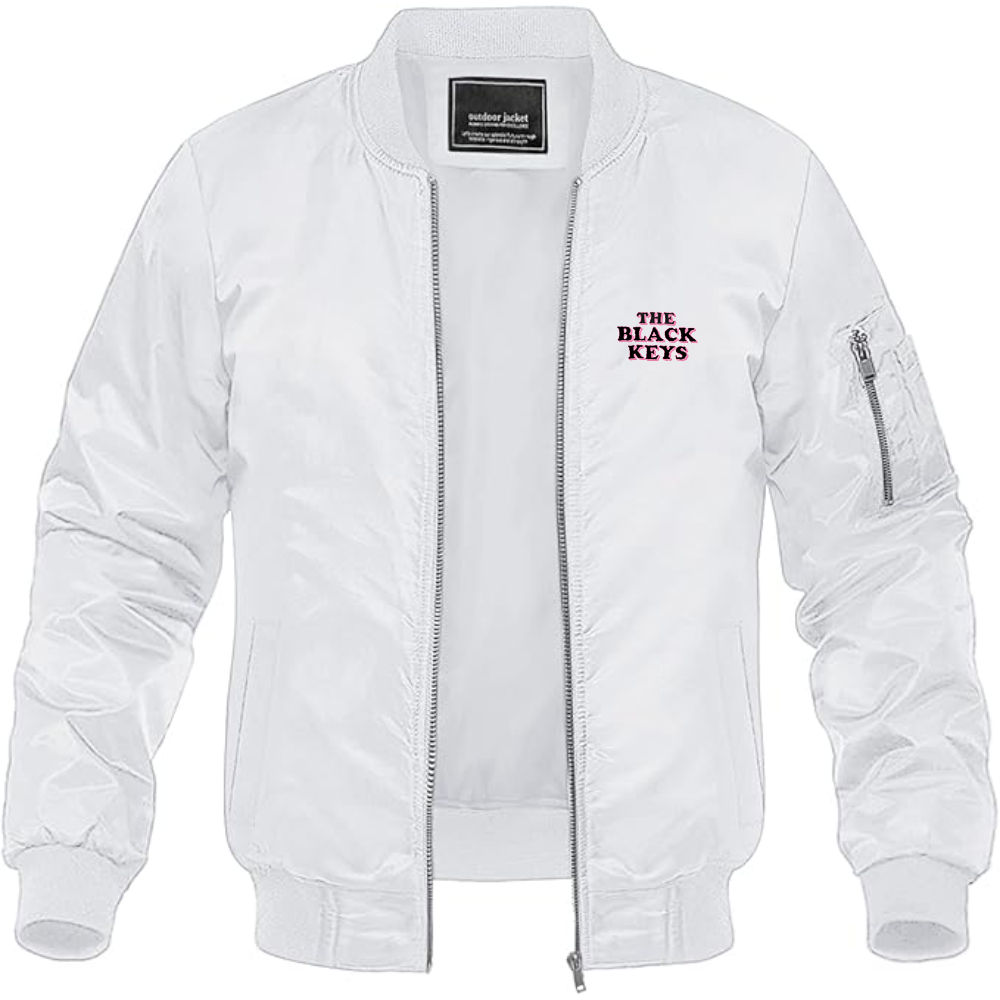 Men's The Black Keys Logo Lightweight Bomber Jacket Windbreaker Softshell Varsity Jacket Coat