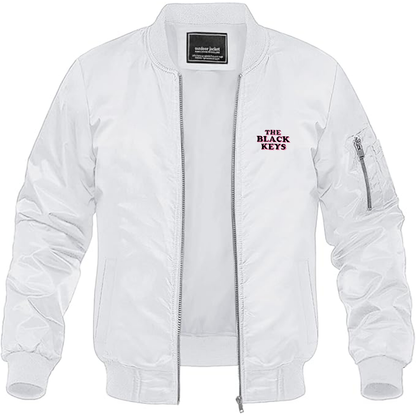 Men's The Black Keys Logo Lightweight Bomber Jacket Windbreaker Softshell Varsity Jacket Coat