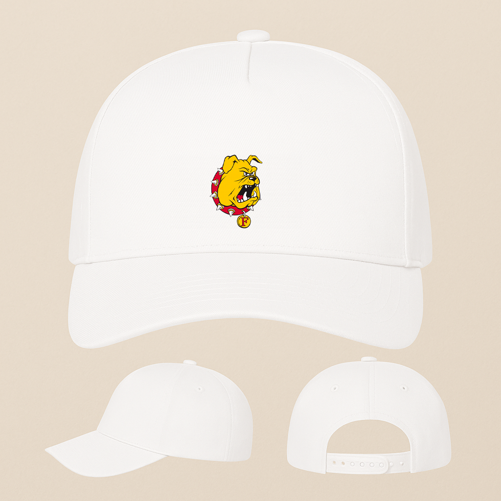 Ferris State Bulldogs Logo Five Panel Twill Snapback Cap