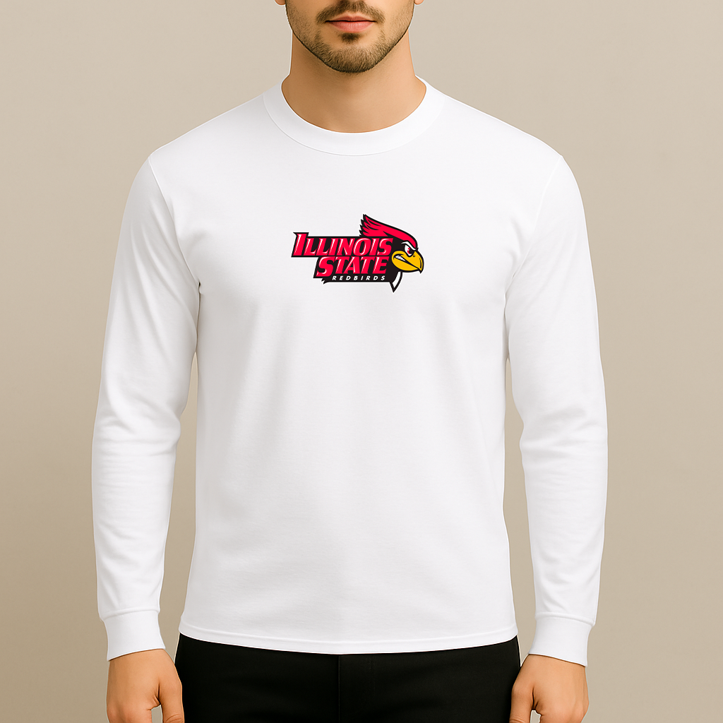 Men's Illinois State Redbirds Logo Long Sleeve T-Shirt