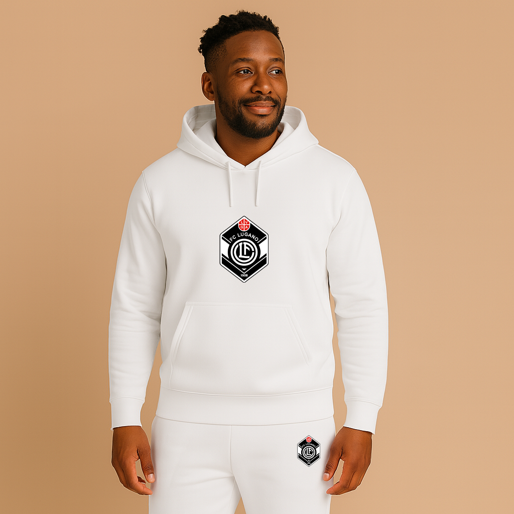 Men's FC Lugano Soccer Logo Hoodie Joggers Set