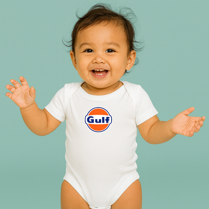 Gulf Oil Logo Baby Romper Onesie