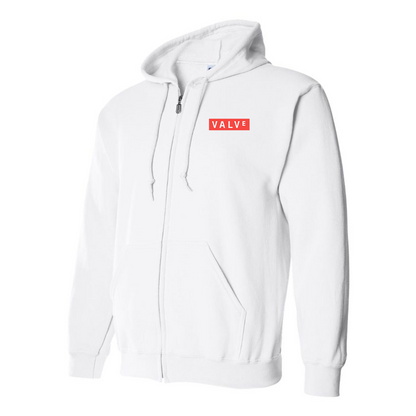 Men's Valve Banner Logo Zipper Hoodie