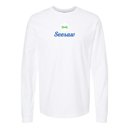 Men's Seesaw Logo Cotton Long Sleeve T-Shirt