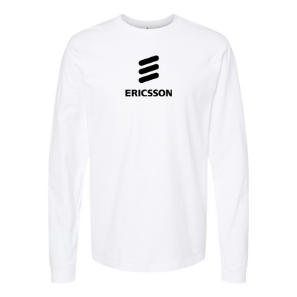 Men's Ericsson Logo Cotton Long Sleeve T-Shirt