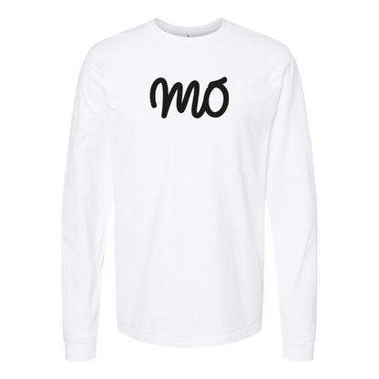 Men's Mo Logo Cotton Long Sleeve T-Shirt