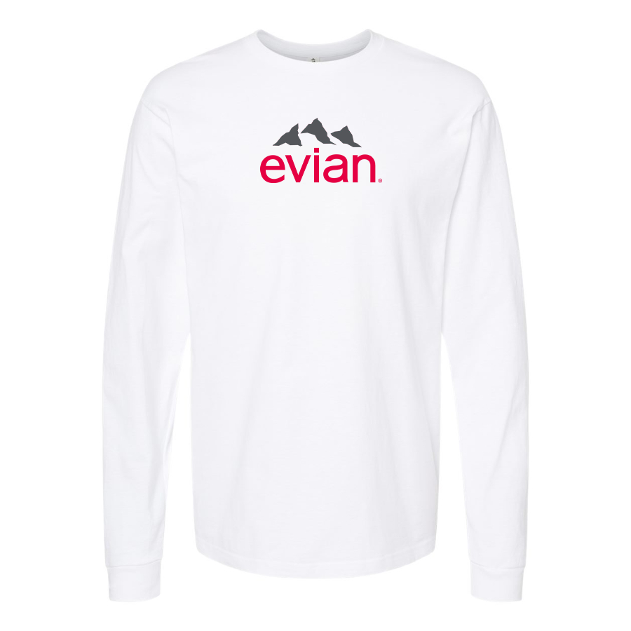 Men's Evian Logo Cotton Long Sleeve T-Shirt