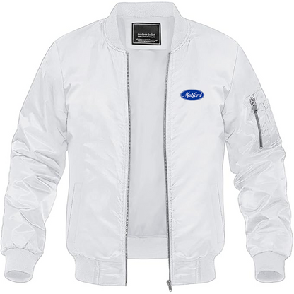 Men's Matford Logo Lightweight Bomber Jacket Windbreaker Softshell Varsity Jacket Coat