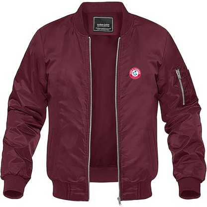 Men's Arm Hammer Logo Lightweight Bomber Jacket Windbreaker Softshell Varsity Jacket Coat