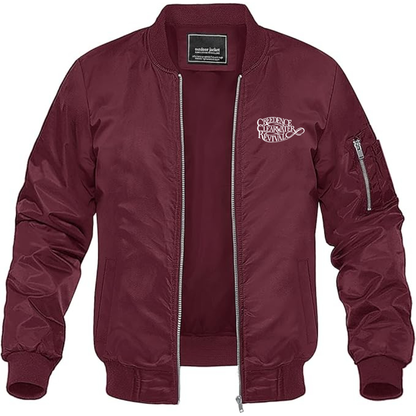 Men's Creedence Clearwater Revival Logo Lightweight Bomber Jacket Windbreaker Softshell Varsity Jacket Coat