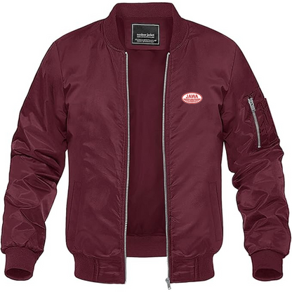 Men's Jawa Logo Lightweight Bomber Jacket Windbreaker Softshell Varsity Jacket Coat