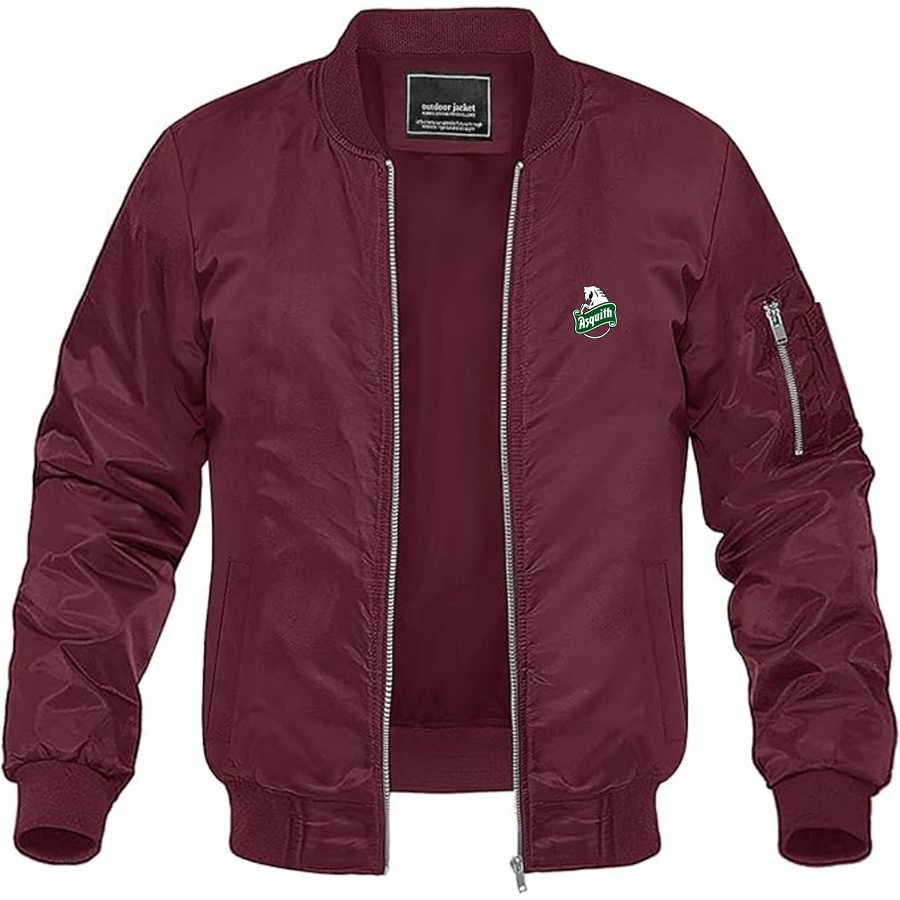 Men's Asquith Logo Lightweight Bomber Jacket Windbreaker Softshell Varsity Jacket Coat