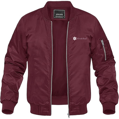 Men's  Intimate Rose  Logo  Lightweight Bomber Jacket Windbreaker Softshell Varsity Jacket Coat