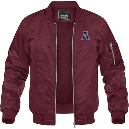 Men's  American Athletic Conference  Lightweight Bomber Jacket Windbreaker Softshell Varsity Jacket Coat