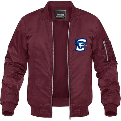 Men's  Creighton Bluejays Lightweight Bomber Jacket Windbreaker Softshell Varsity Jacket Coat