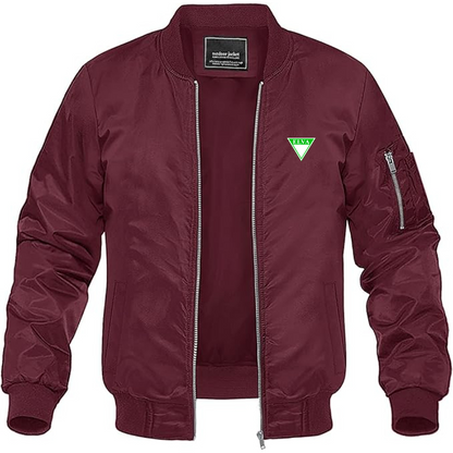 Men's Elva Logo Lightweight Bomber Jacket Windbreaker Softshell Varsity Jacket Coat