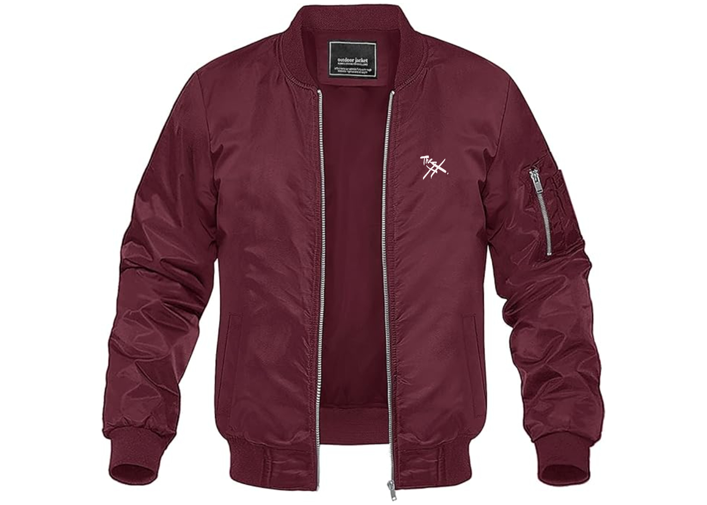 Men's The xx Logo Lightweight Bomber Jacket Windbreaker Softshell Varsity Jacket Coat