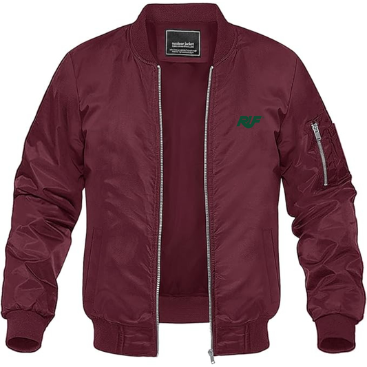 Men's RUF Logo Lightweight Bomber Jacket Windbreaker Softshell Varsity Jacket Coat