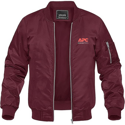 Men's APC Logo Lightweight Bomber Jacket Windbreaker Softshell Varsity Jacket Coat