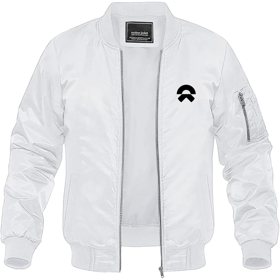 Men's Nio Logo Lightweight Bomber Jacket Windbreaker Softshell Varsity Jacket Coat