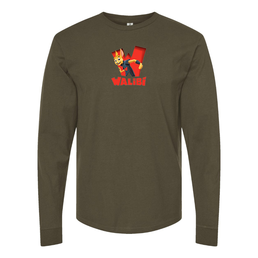 Men's Walibi Logo Cotton Long Sleeve T-Shirt