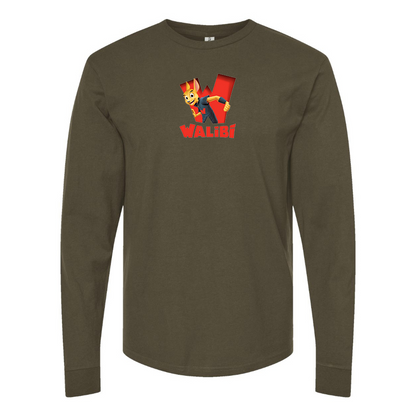 Men's Walibi Logo Cotton Long Sleeve T-Shirt