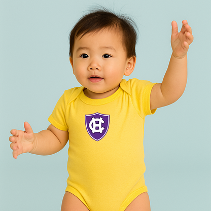 Holy Cross Crusaders Logo Baby Romper Onesie