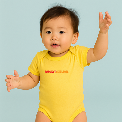 Family Dollar Logo Baby Romper Onesie