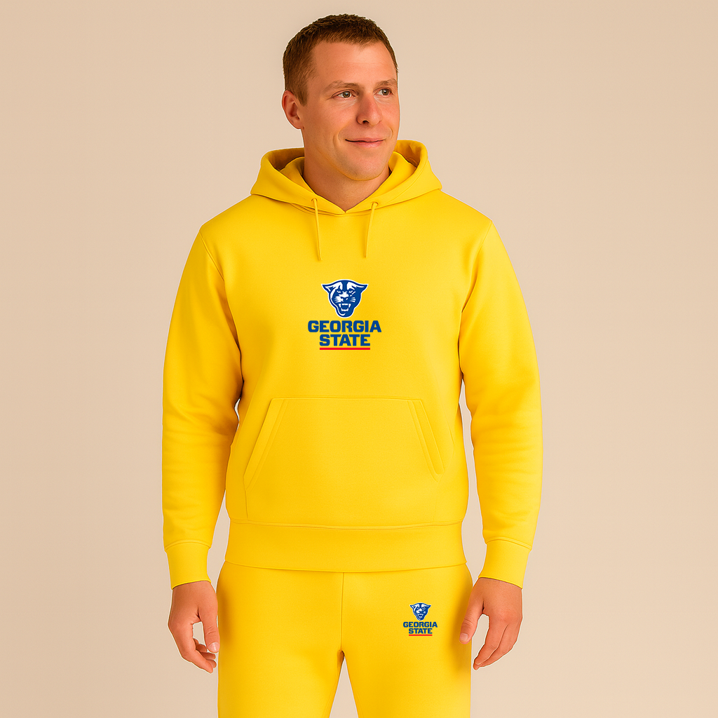 Men's Georgia State Panthers Logo Hoodie Joggers Set