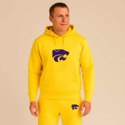 Men's Kansas State Wildcats Logo Hoodie Joggers Set