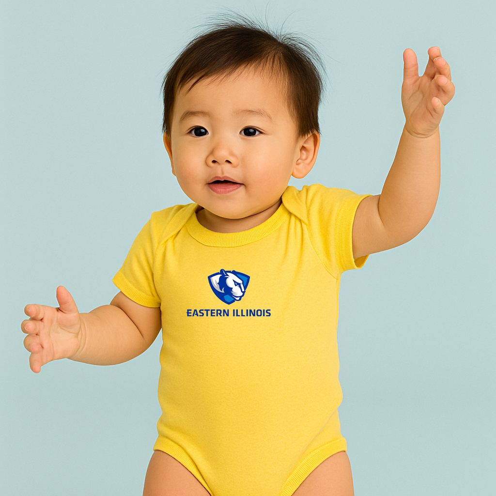 Eastern Illinois Panthers Logo Baby Romper Onesie