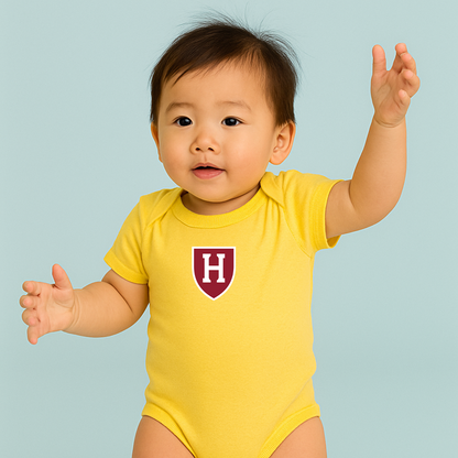 Harvard Crimson Logo Baby Romper Onesie