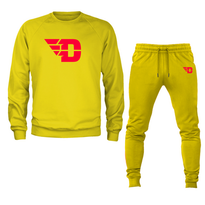 Men's  Dayton Flyers Crewneck Sweatshirt Joggers Suit