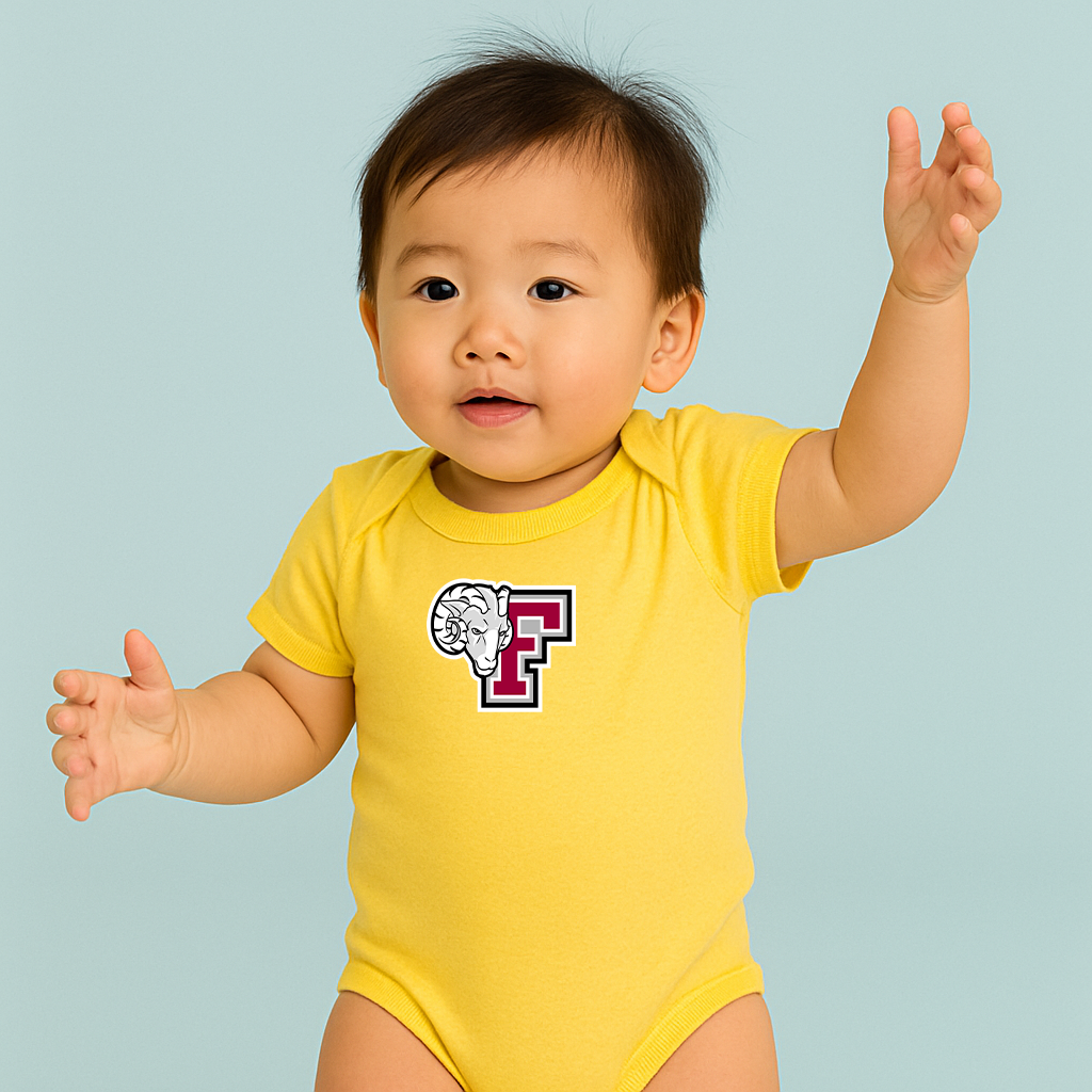 Fordham Rams Logo Baby Romper Onesie