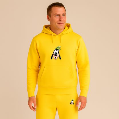 Men's Goofy Disney Smiley Face Hoodie Joggers Set