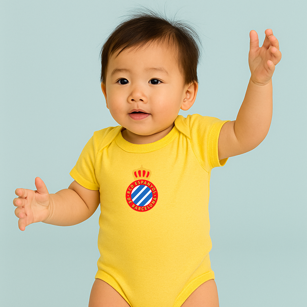 Espanyol Soccer Logo Baby Romper Onesie