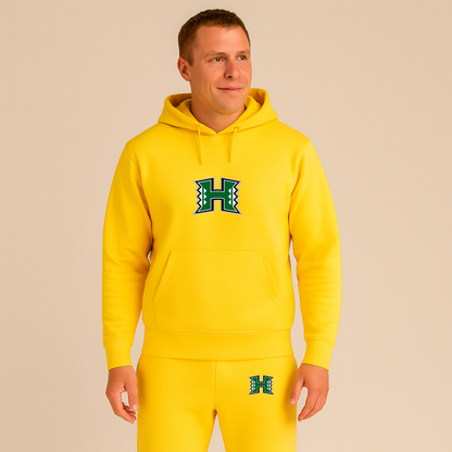 Men's Hawaii Warriors Logo Hoodie Joggers Set